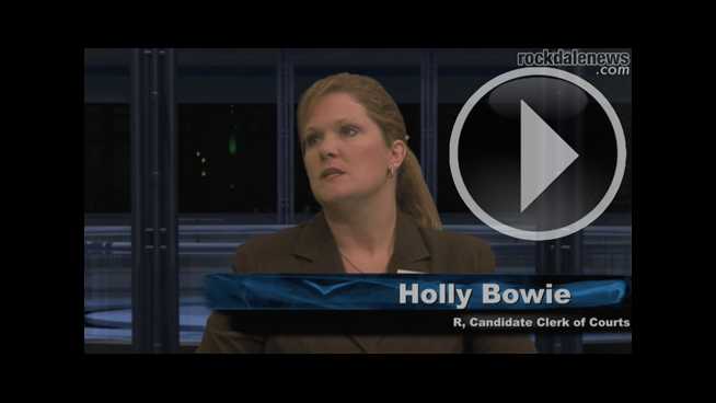Click to play Conversations with the Candidates: Clerk of Court Candidate Holly Bowie (R)