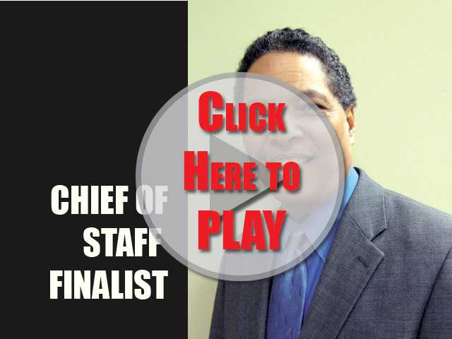 Click to play Chief of staff finalist Greg Pridgeon