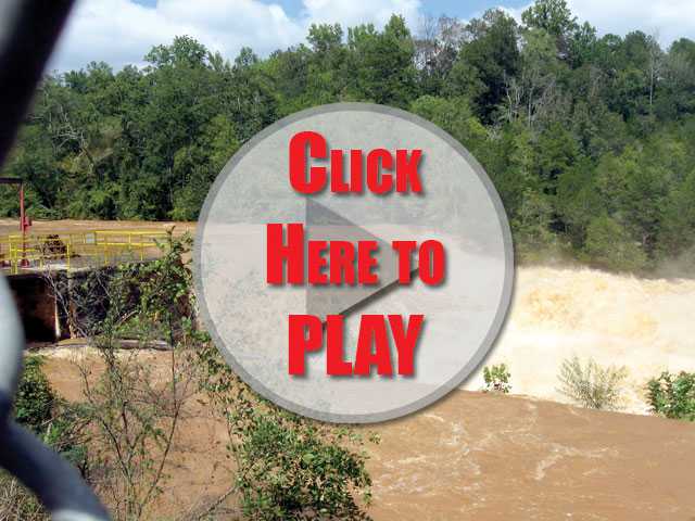 Click to play Yellow River tops over the Milstead Dam