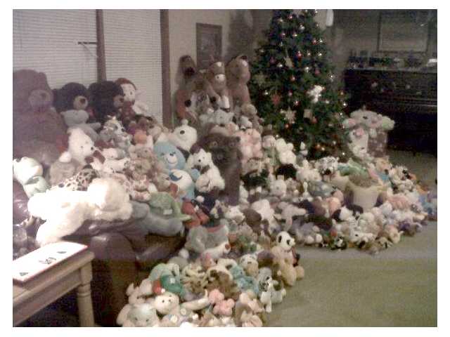 Stuffed animals come in big