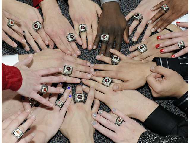 Cheer Doggs receive state championship rings
