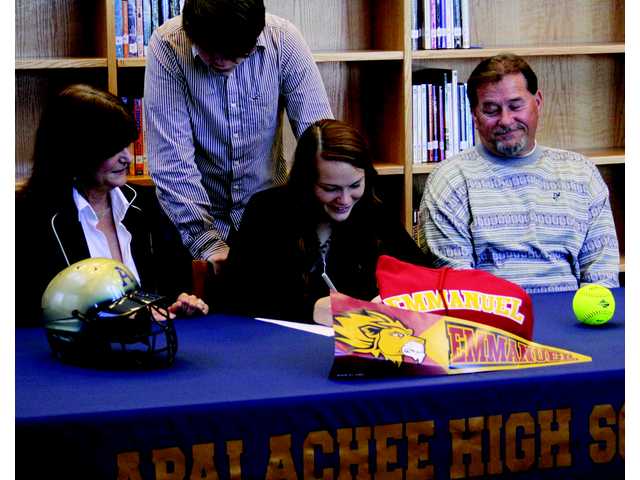 Apalachee softballer signs on to play Apalachee softballer signs on to play