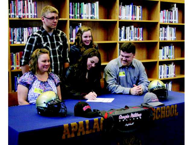 Apalachee's Painter signs softball scholarship Apalachee's Painter signs softball scholarship