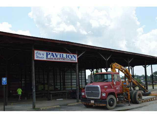 Work begins on deconstruction of Jug Tavern Park pavilion Work begins on deconstruction of Jug Tavern Park pavilion