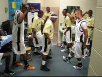 Panthers' pre-game warm-up