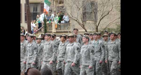 Rangers enter the parade
