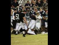 Mustangs defense holds Rebels on fourth down.