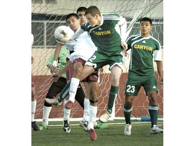 Canyon boys soccer: Short of the goal