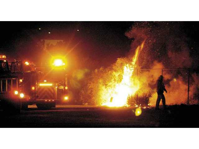 Brush fire in Valencia