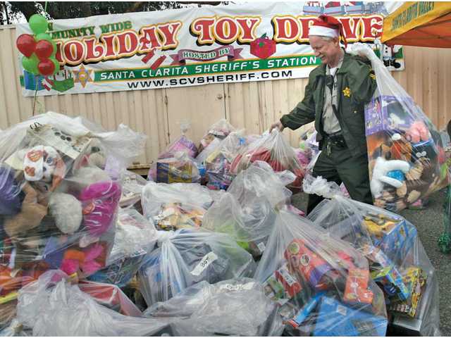 Toy-drive donations ready for delivery
