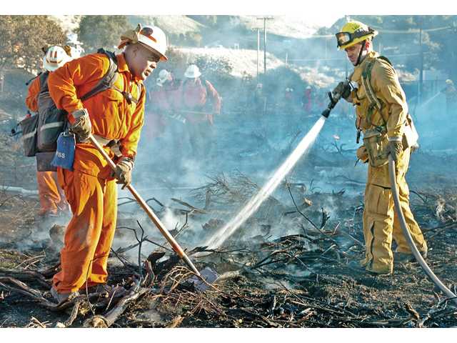 Fire ties up Highway 14