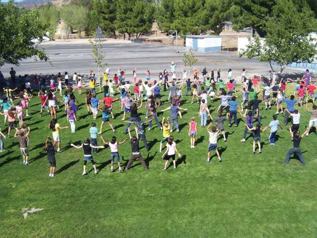 Agua Dulce students try to set world record