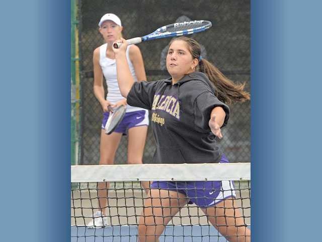 CIF tennis: Valencia goes double time