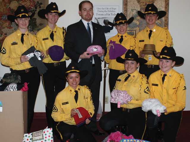 Drill team makes donation