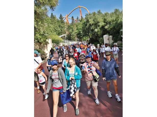 Hundreds of people descend on Magic Mountain for Arthritis Walk