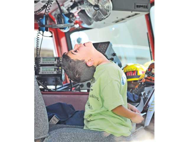 Firefighters visit summer camp