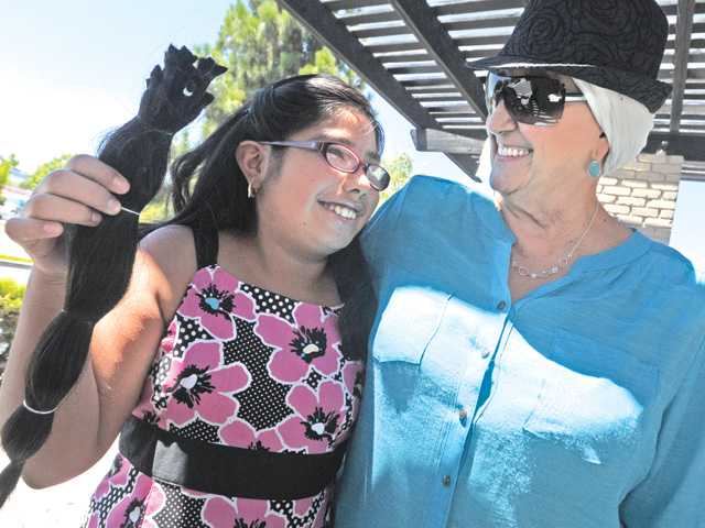 10-year-old donates her hair for cancer