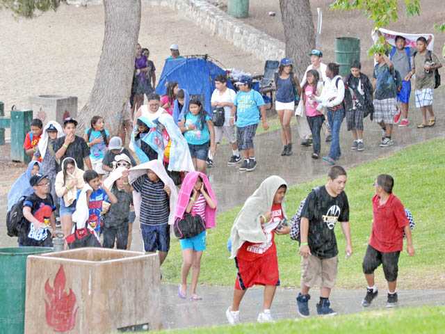 Weather change surprises some residents and possibly starts brief fire