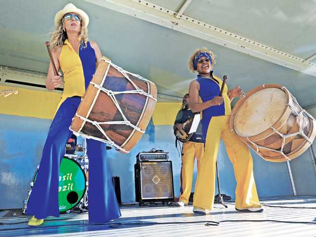 Beating those Brazilian bass drums