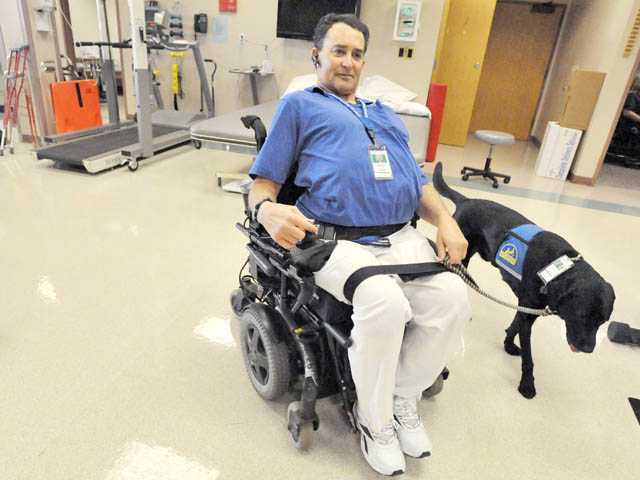 Therapy dog helps patients at hospital