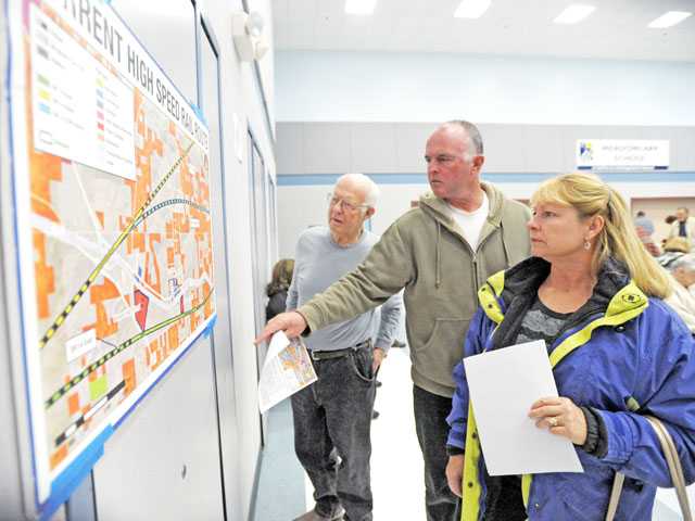 Residents rail on high-speed plan