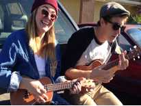 Locals Isaac Walker and Shayna Mulenger play an orignal song in Canyon Country