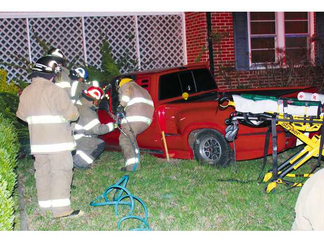 Woman injured in collision with house Woman injured in collision with house