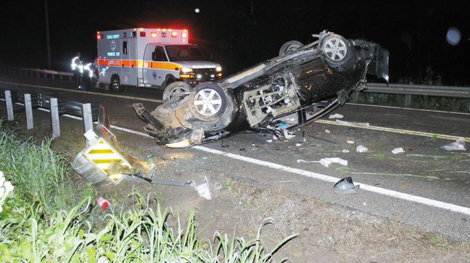 Two airlifted after crash