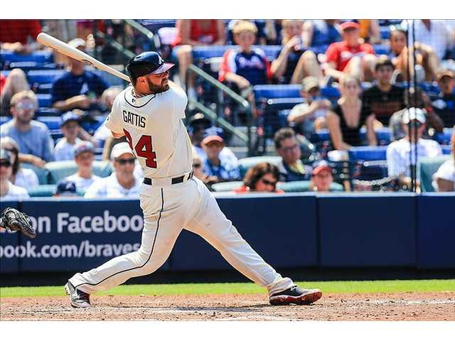 Santana, Gattis lead Braves to 2-0 win over Padres Santana, Gattis lead Braves to 2-0 win over Padres