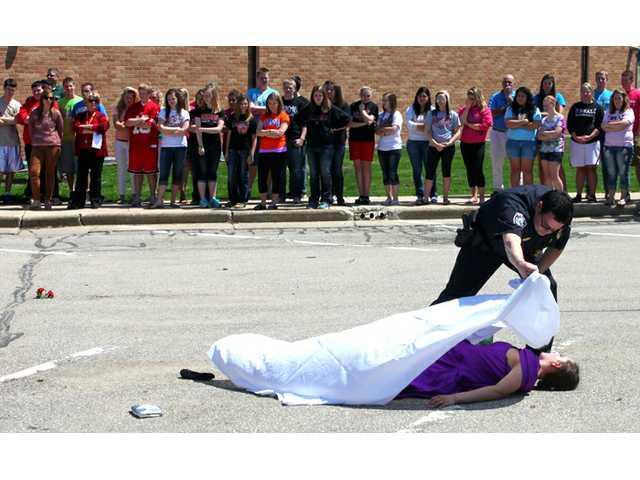 High school presents mock crash High school presents mock crash