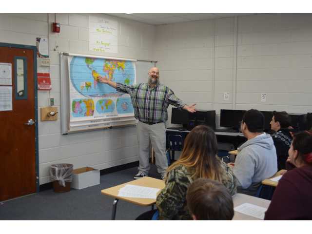 Snodon TOTY works hard to connect with his students Snodon TOTY works hard to connect with his students