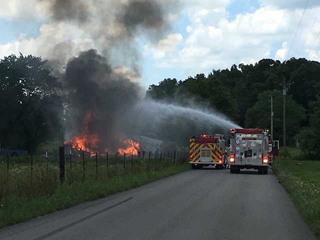 Fire destroys house Fire destroys house