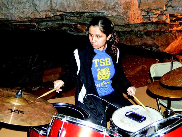 School for the Blind band plays cave School for the Blind band plays cave