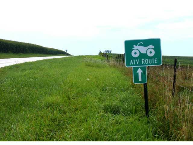 Signage for Lafayette County ATV routes Signage for Lafayette County ATV routes