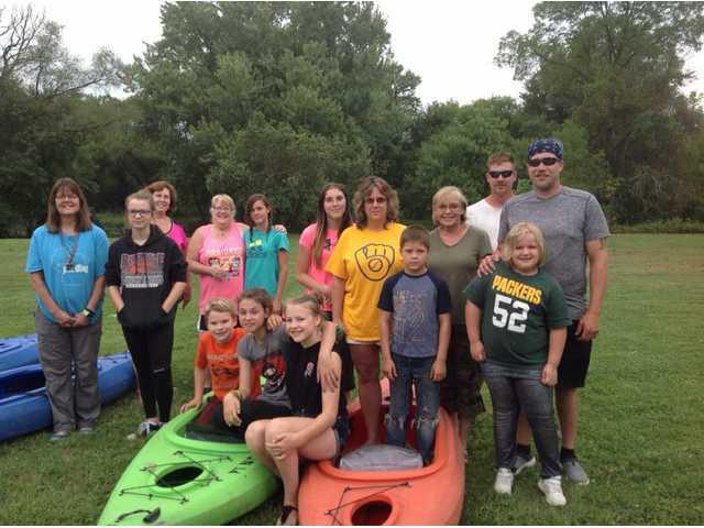 Kinship group enjoys kayaking Kinship group enjoys kayaking
