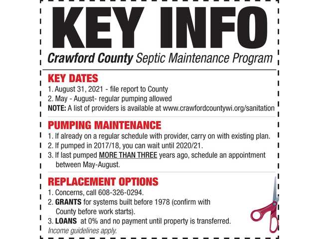 Crawford County Septic Maintenance Program is kicked off Crawford County Septic Maintenance Program is kicked off
